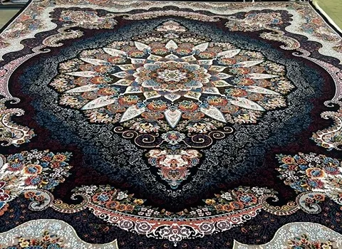 فرش 9 متری سرمه ای؛ مقاومت بالا رنگبندی متنوع شستو شوی راحت