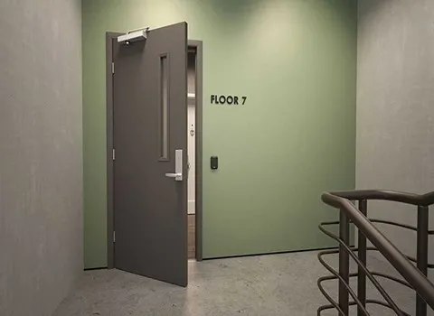 درب ضد حریق و ضد سرقت؛ تک لنگه دو لنگه آهنی فولادی سیستم مغناطیسی