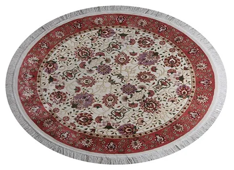 خرید و قیمت فرش ماشینی ابریشمی گرد