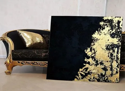 تابلو رنگ روغن ورق طلا + بهترین قیمت خرید