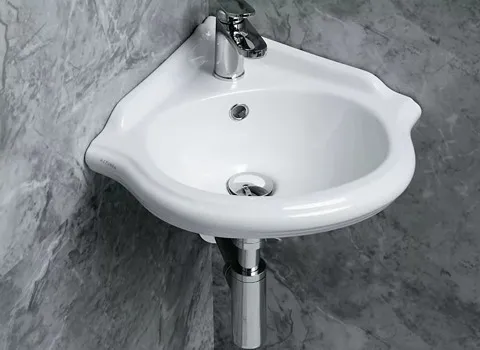 روشویی کابینتی سه گوش؛ رنگبندی مختلف ابعاد متنوع کاربرد داخل ساختمان