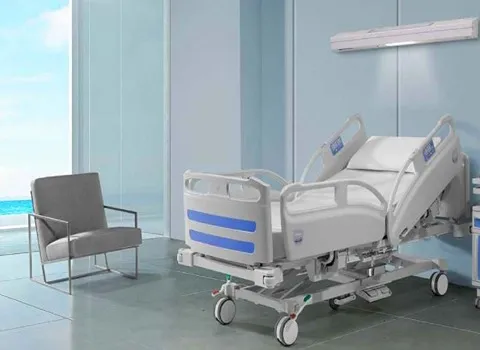 تخت طبی بیمارستانی؛ فلزی ضد زنگ تنظیم ارتفاع 200*120 سانتیمتر