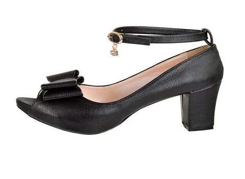 صندل پاشنه بلند؛ جلو باز بند دار (سفید مشکی صورتی) اداری رسمی