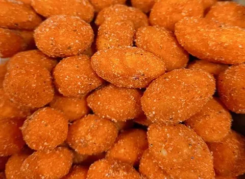 بادام زمینی روکش دار تند؛ قرمز خوشمزه حاوی آهن کلسیم آنتی اکسیدان coated