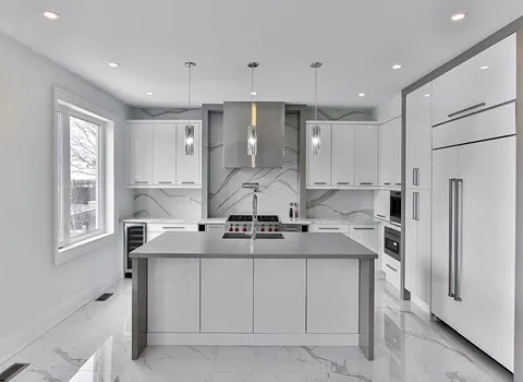 خرید ام دی اف اشپزخانه سفید طوسی با قیمت استثنایی