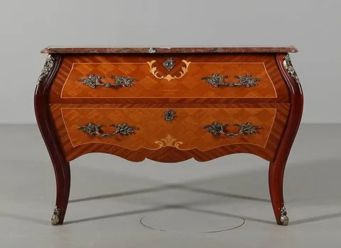 میز تلفن معرق کاری شده؛ صنایع دستی چوب راش 2 مدل (کشو دار بدون کشو)