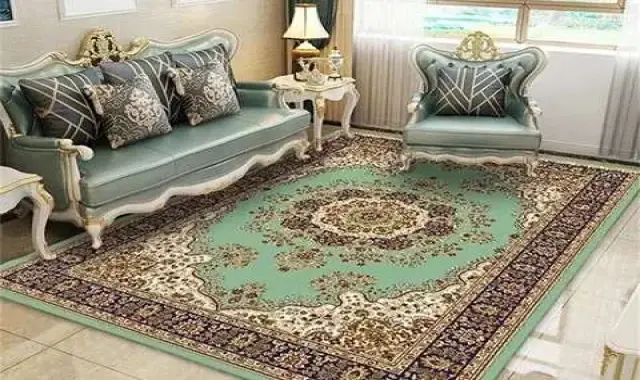 قیمت فرش 9 متری تراکم 1200؛ نخ پنبه ابریشم ساده گل برجسته