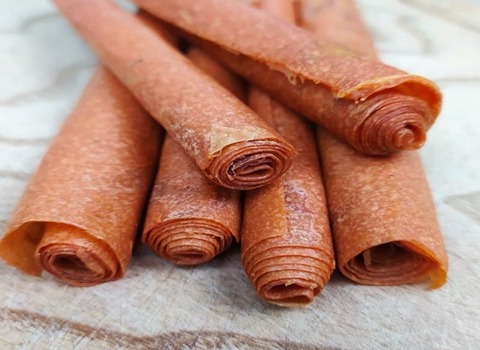 لواشک خانگی سیب؛ ترش شور شیرین پلاستیکی Apple