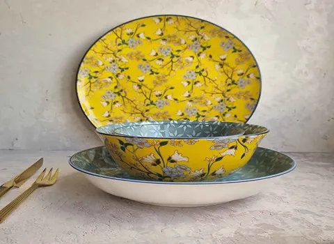 سرویس غذاخوری سرامیکی گلدار | خرید با قیمت ارزان