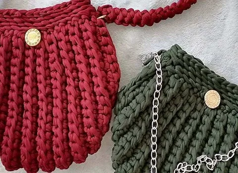 کیف مکرومه صدفی کجراه؛ متنوع قابل شستشو جنس نخی Women accessories