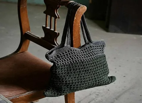 کیف مکرومه سه سوزنه؛ مجلسی بافت محکم سایز کوچک بزرگ