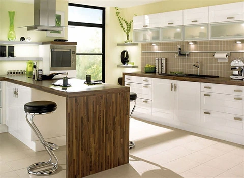 ام دی اف بالای اپن آشپزخانه؛ سفید کرم قهوه ای چوبی 183*366 سانتی متری