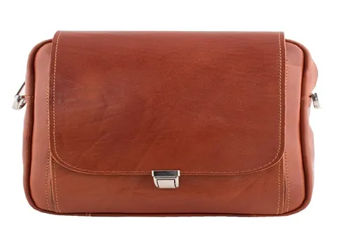 کیف دوشی مردانه اسپرت؛ چرم طبیعی مصنوعی 4 رنگ مشکی قهوه‌ای قرمز زرد