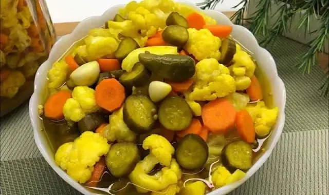 طرز تهیه ترشی مخلوط بازاری + مواد اولیه