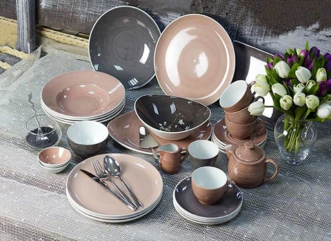 ظروف سرامیکی صبحانه خوری؛ طرح مینیمال مناسب پذیرایی تعداد (14 35 53)