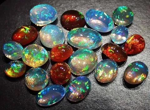 سنگ عقیق سلیمانی اصل؛ فردوس کوهی 3 رنگ آبی قرمز مشکی