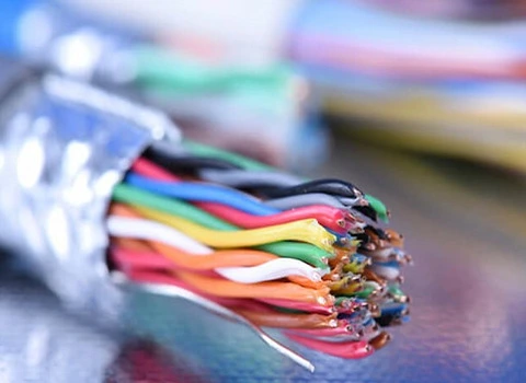 کابل تلفن هوایی دو زوج (سیم) مهار دار کاربرد (آیفون تصویری صوتی)