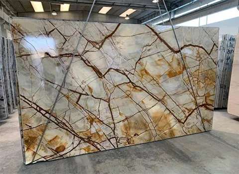 سنگ ساختمانی لوکس؛ نما راه پله صاف صیقلی یکنواخت 2*3 متر