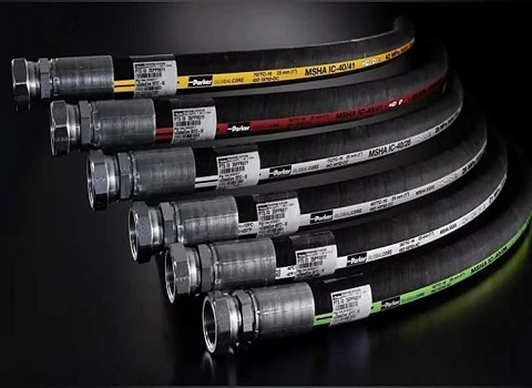 شیلنگ هیدرولیک ef7؛ پلاستیک سخت مشکی بست فلزی