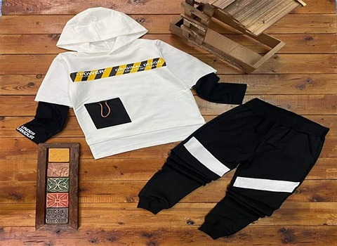 لباس ورزشی بچه (گرمکن) صورتی آبی 3 جنس فیلامنت نخ پنبه کشی