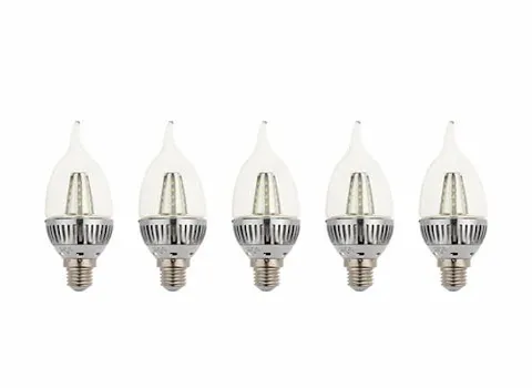 لامپ شمعی کم مصرف لوستر؛ بسیار کم مصرف 2 طرح شفاف مات