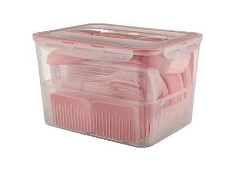 خرید و قیمت ظروف پلاستیکی مسافرتی شش نفره