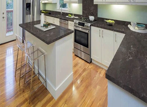 سنگ مرمریت چینی؛ صفحه کابینت شومین کرم مشکی Chinese marble