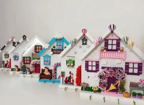 جاکلیدی دیواری چوبی کوچک؛ شیک ظاهری زیبا مناسب آویز کلید Small