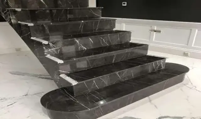 سنگ راه پله سیاه؛ ضخامت بالای 3 سانت گرانیت مرمریت stones