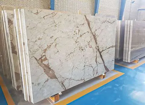 سنگ تزئینی اسلب؛ کوارتز مرمریت 400 میلی متر (مشکی کرم سفید)