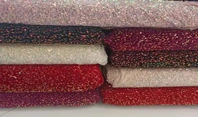 پارچه مخمل پولکی جدید؛ الیاف درجه یک 2 نوع (طرح دار ساده)