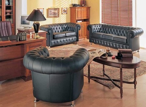 خرید و قیمت مبلمان اداری چستر چرمی