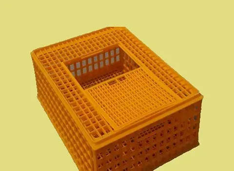 سبد حمل مرغ؛ درب دار زرد پلی اتیلن اتصال پیچ مهره Basket