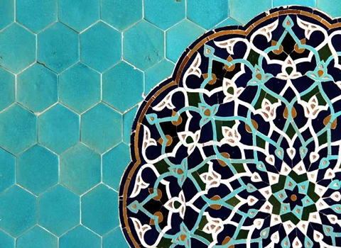 کاشی مذهبی؛ ساده اسلیمی خوش رنگ مقاومت بالا