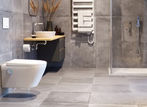 کاشی کف دستشویی؛ لعاب دار جذب پایین رطوبت ضد لک (60*60) cardboard