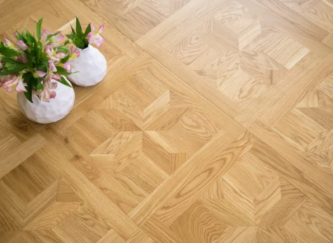 سرامیک طرح پارکت در مشهد؛ مدرن کلاسیک 2 رنگ کرم قهوه ای