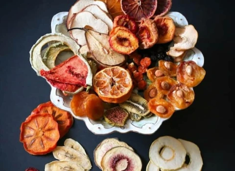 میوه خشک شده مخلوط؛ خانگی صنعتی (سیب کیوی) بسته بندی