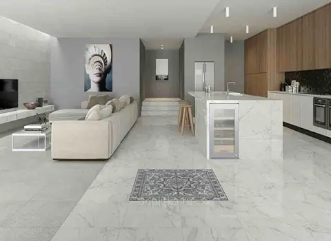 سنگ مرمریت گوهره خرم آباد؛ سفید سبز جگری صیقل پذیر Khorramabad