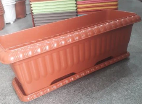 گلدان پلاستیکی مستطیل خیلی بزرگ flower pot سبک دیواره غیر متخلخل 