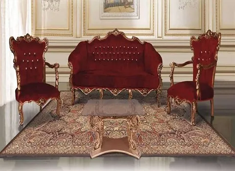 قیمت مبل کلاسیک زرشکی + پخش تولیدی عمده کارخانه