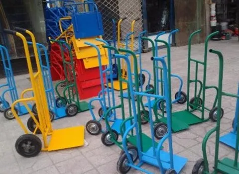 چرخ باربری دستی؛ آلومینیومی آهنی دسته دوبل wheel