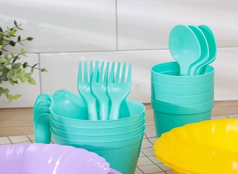 ظروف یکبار مصرف شیراز؛ سفید (لیوان بشقاب قاشق چنگال)