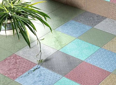 کاشی رنگی کف؛ صیقیلی براق کف اتاق آشپزخانه Fireproofing