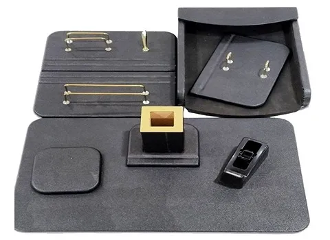 ست مدیریتی رومیزی چرم؛ چند تکه مواد اولیه پلاستیک فلز PVC