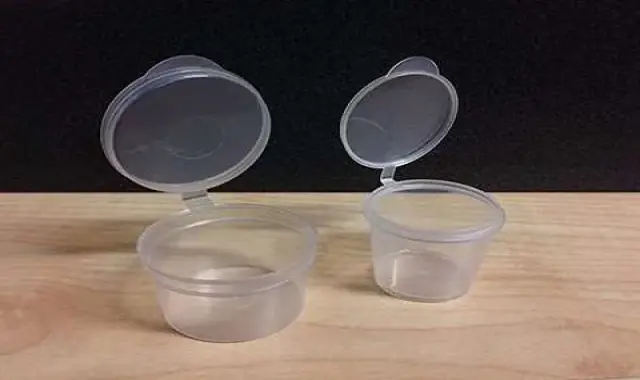 ظرف یکبار مصرف حلوا تک نفره؛ سفید پلمیر پلاستیکی لیوانی کاسه ای