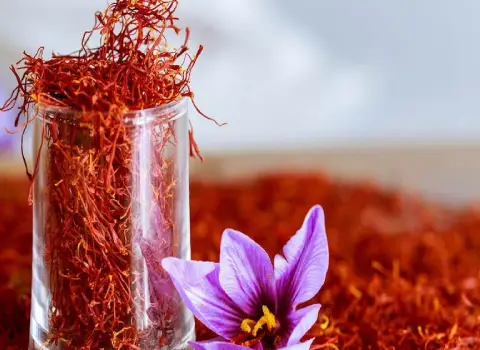 زعفران 1 گرمی قائنات (طلای سرخ) درجه خلوص بالا ویتامین ها fiber