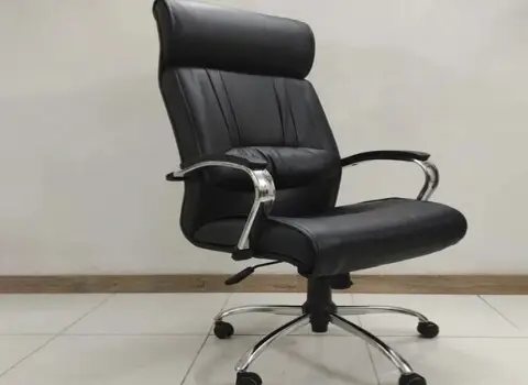 میز و صندلی اداری ساده؛ ام دی اف بادوام مستحکم رنگ قهوه ای