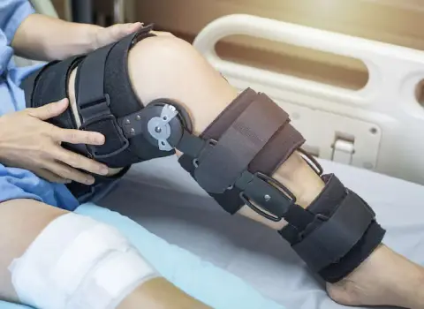 تجهیزات پزشکی برای پای پرانتزی؛ کفش طبی زانو بند پارچه کشی braces