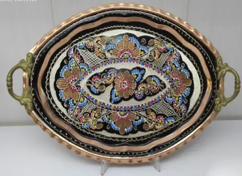 خرید عمده سینی مسی میناکاری با بهترین شرایط