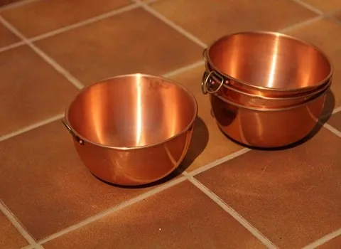 ظروف مسی با روکش قلع؛ قرمز درخشان ضد چسبندگی مناسب پخت Food